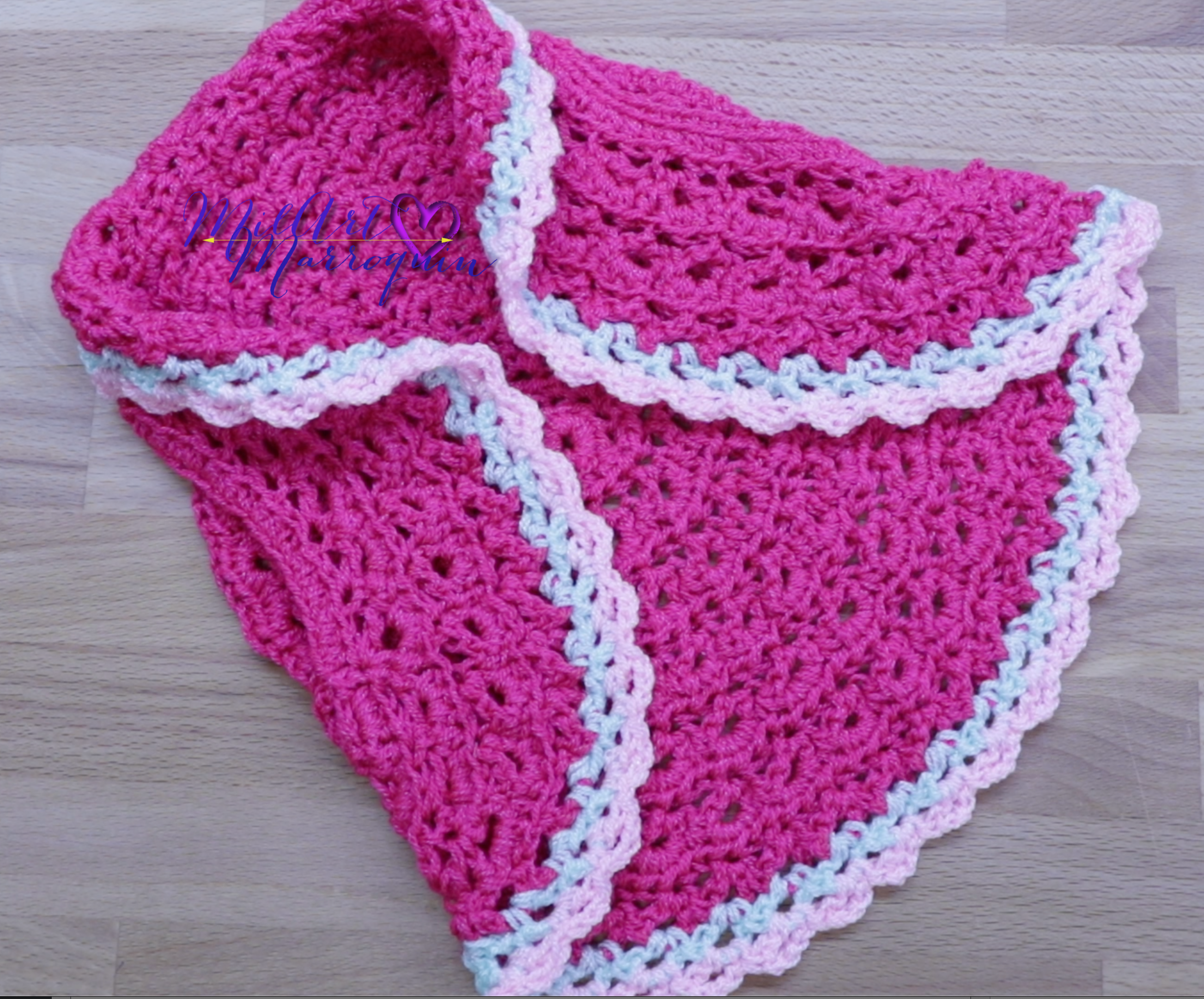 3 PIEZAS CROCHET PARA NIÑA 0 MESES