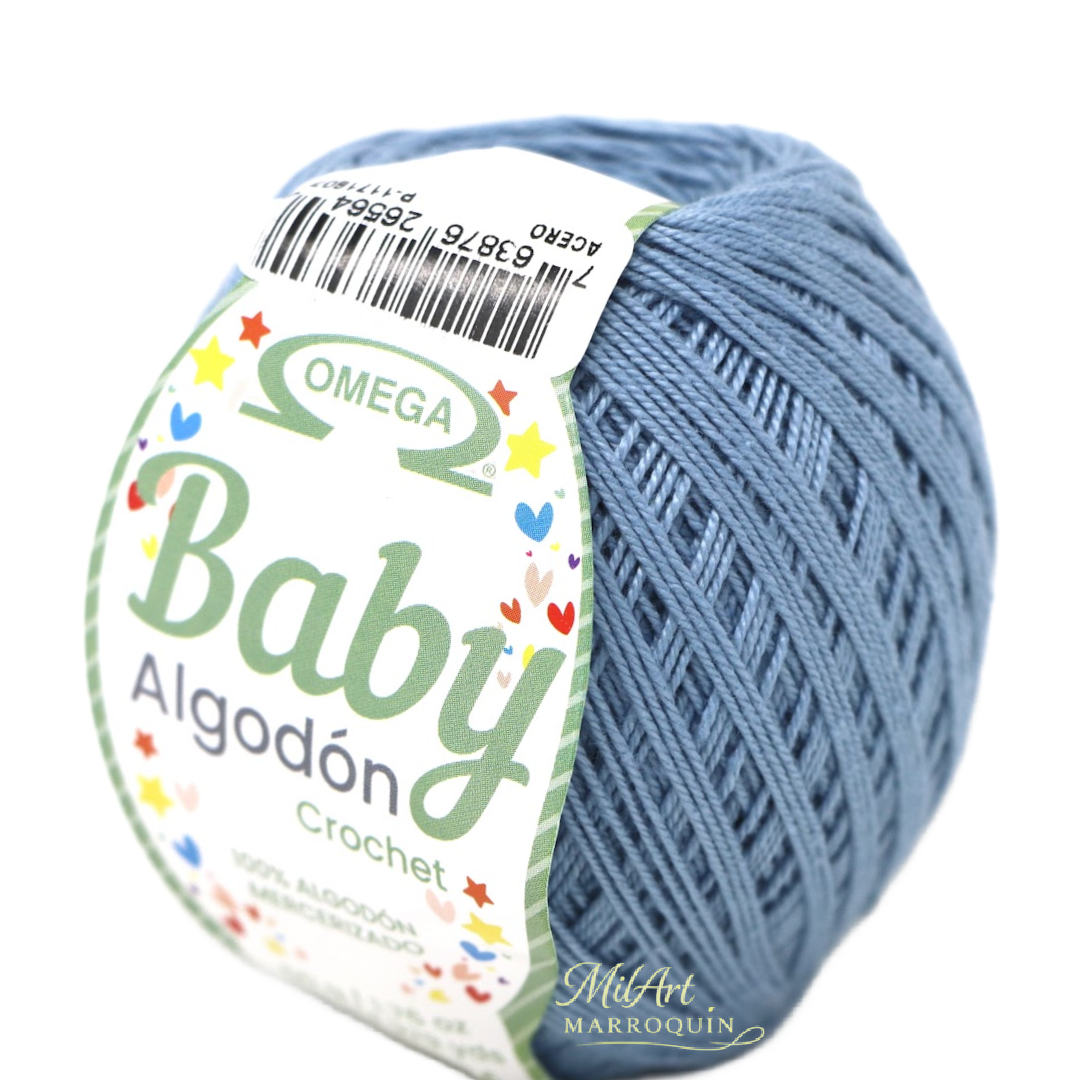 BABY ALGODON OMEGA ACERO #64 50G