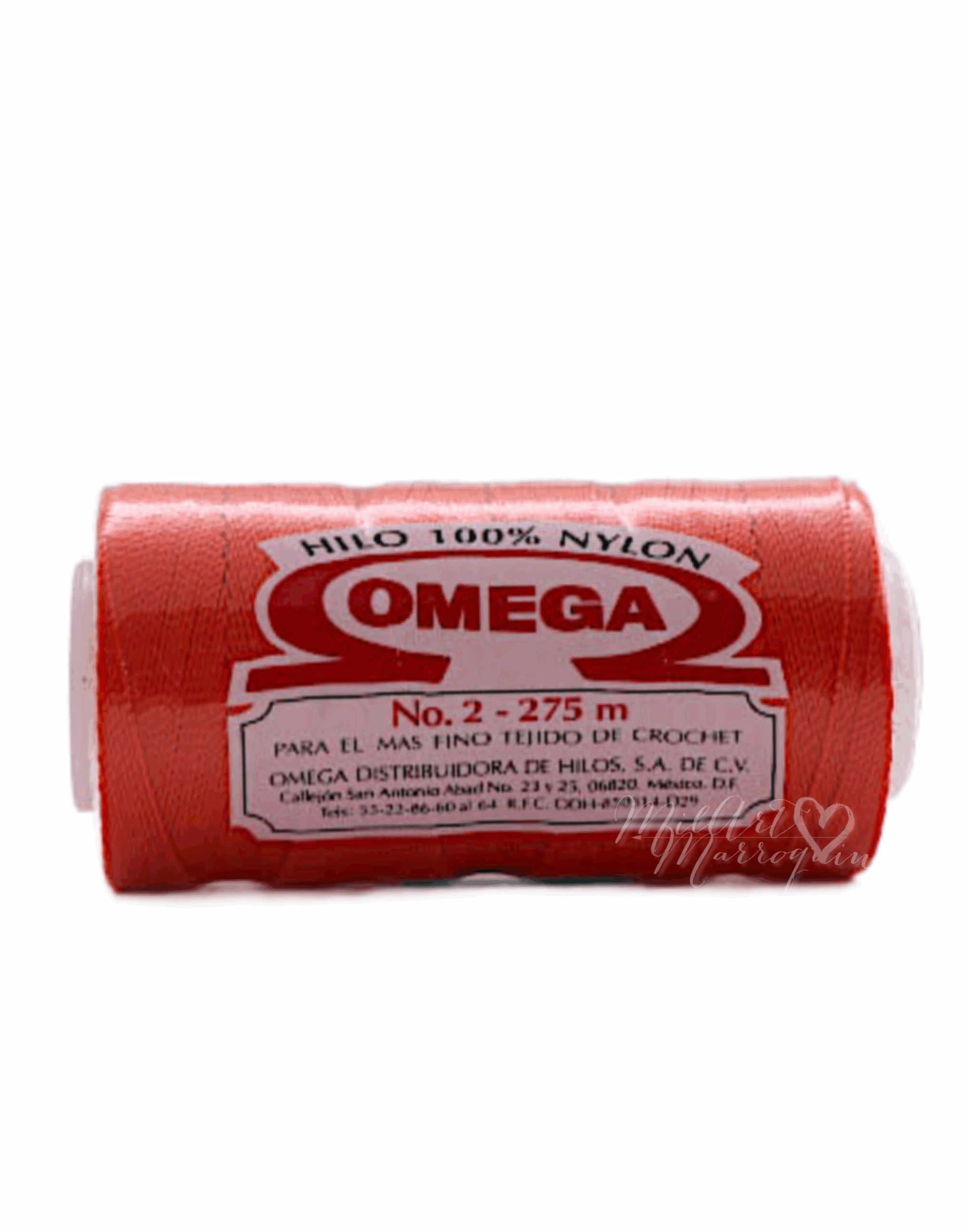 OMEGA #2 YARN NYLON, #7 NARANJA