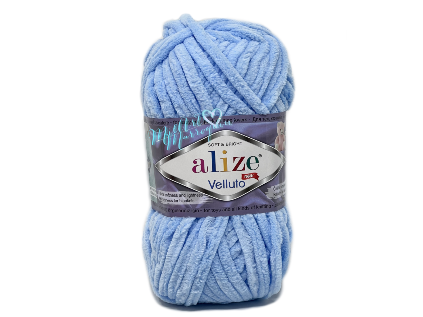 ALIZE VELLUTO AZUL CIELO  #218 100G