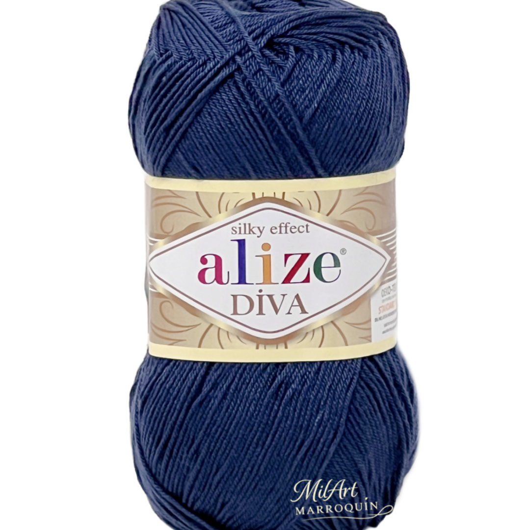 ALIZE DIVA #361 AZUL MARINO 100G