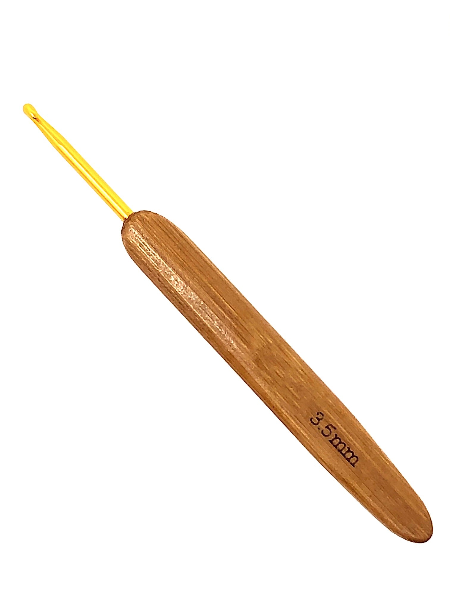 GANCHOS ACERO C/MANGO BAMBU #2412 3.5 MM