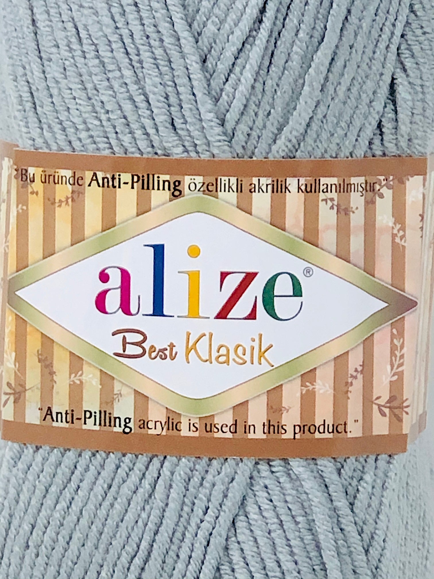 ALIZE BEST KLASIK GRIS PLATA #355 100G