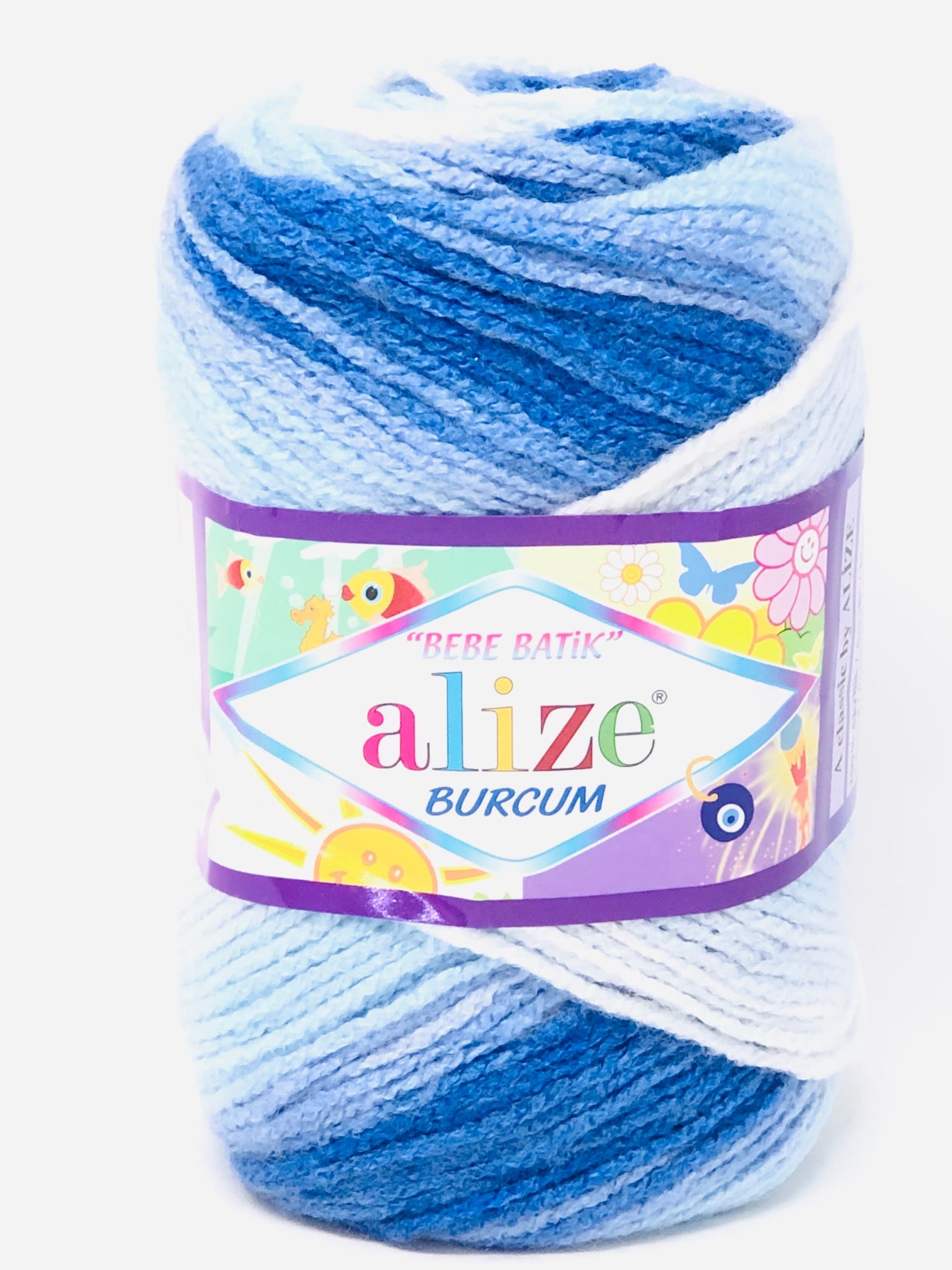 BURCUM BEBE BATIK AZUL CELESTE BLANCO #2165 100G