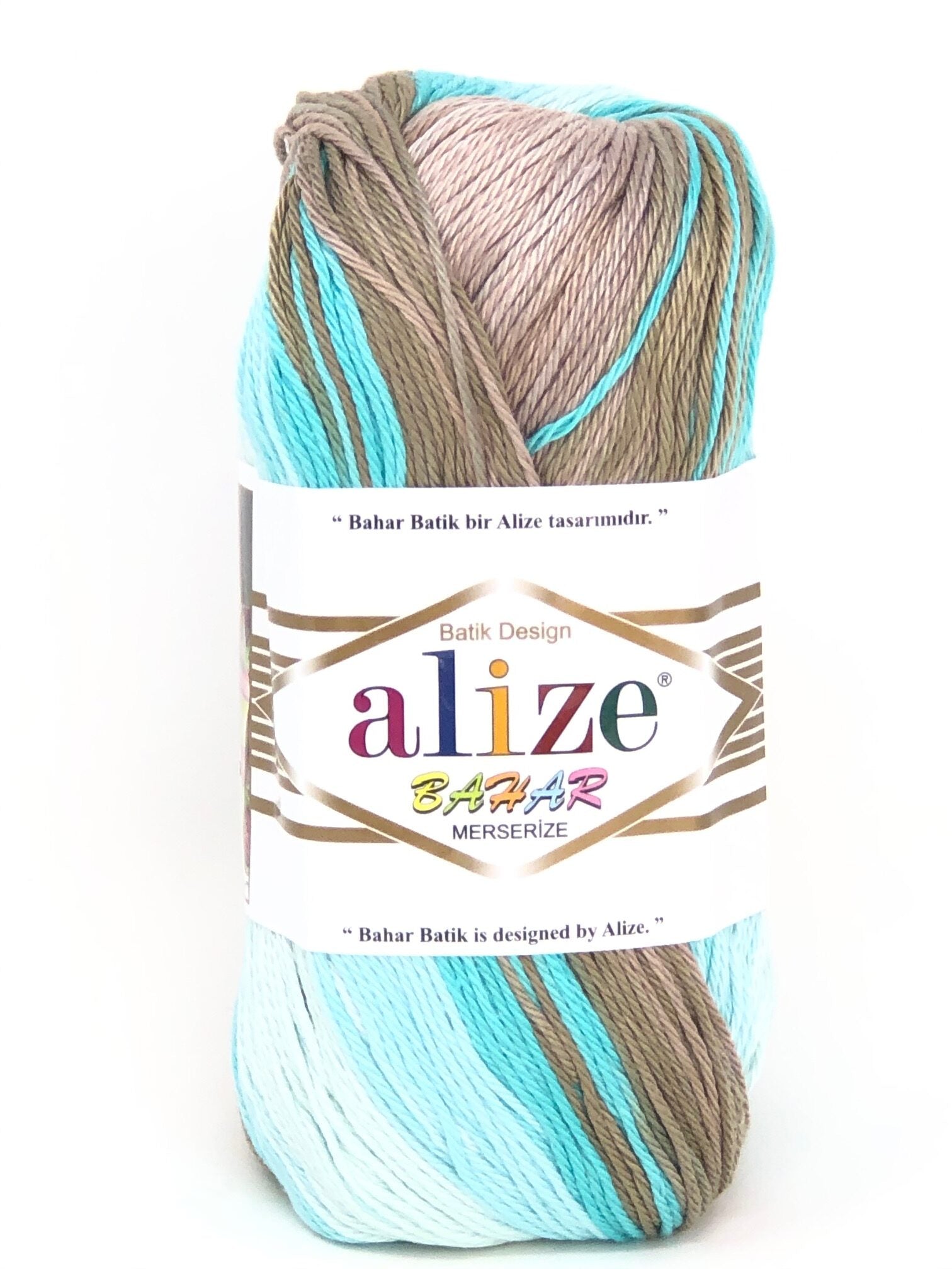 ALIZE BAHAR BATIK TONOS CELESTE CAFE  #3675