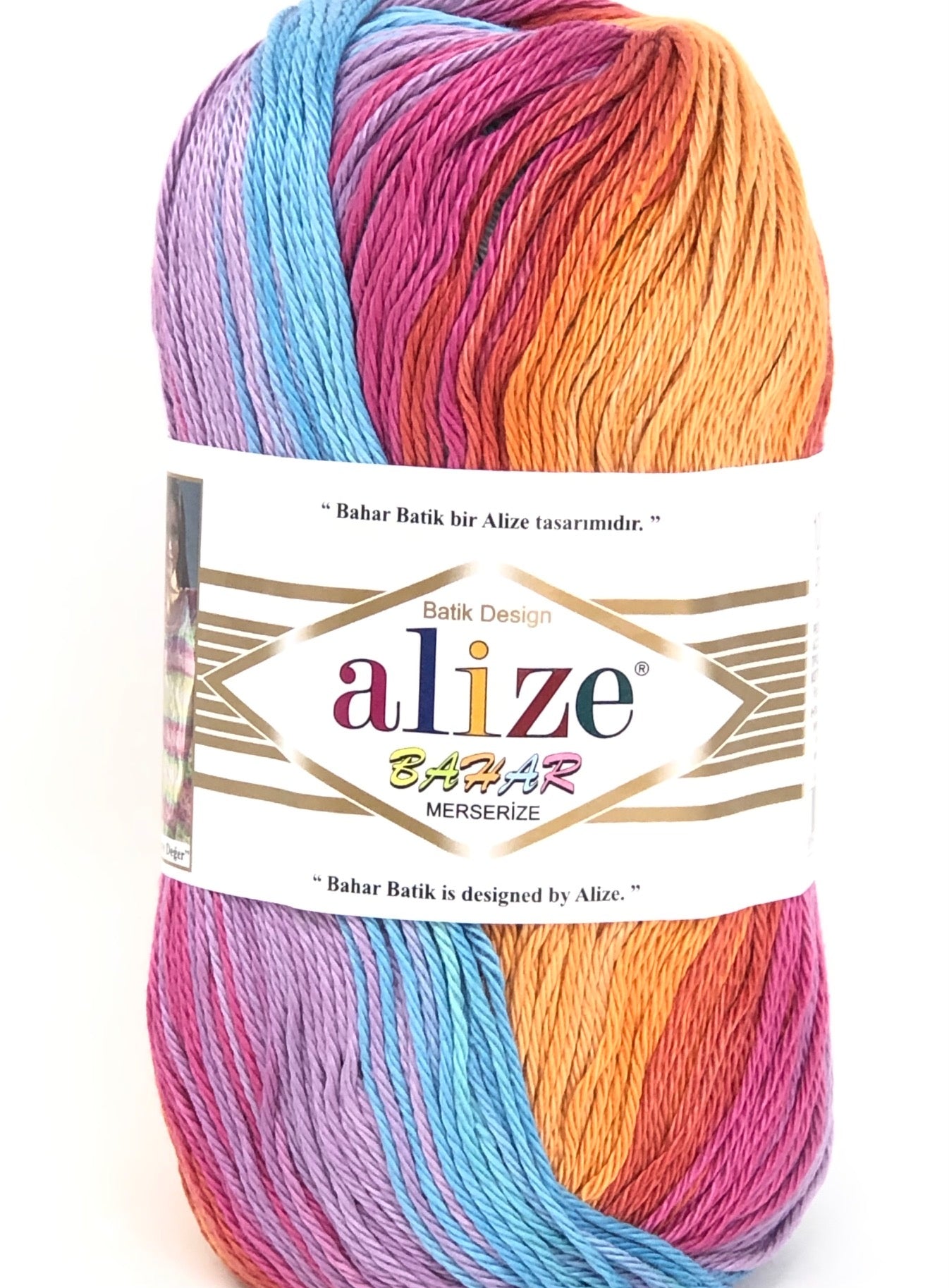 ALIZE BAHAR BATIK LILA AZUL NARANJA #4516 100G
