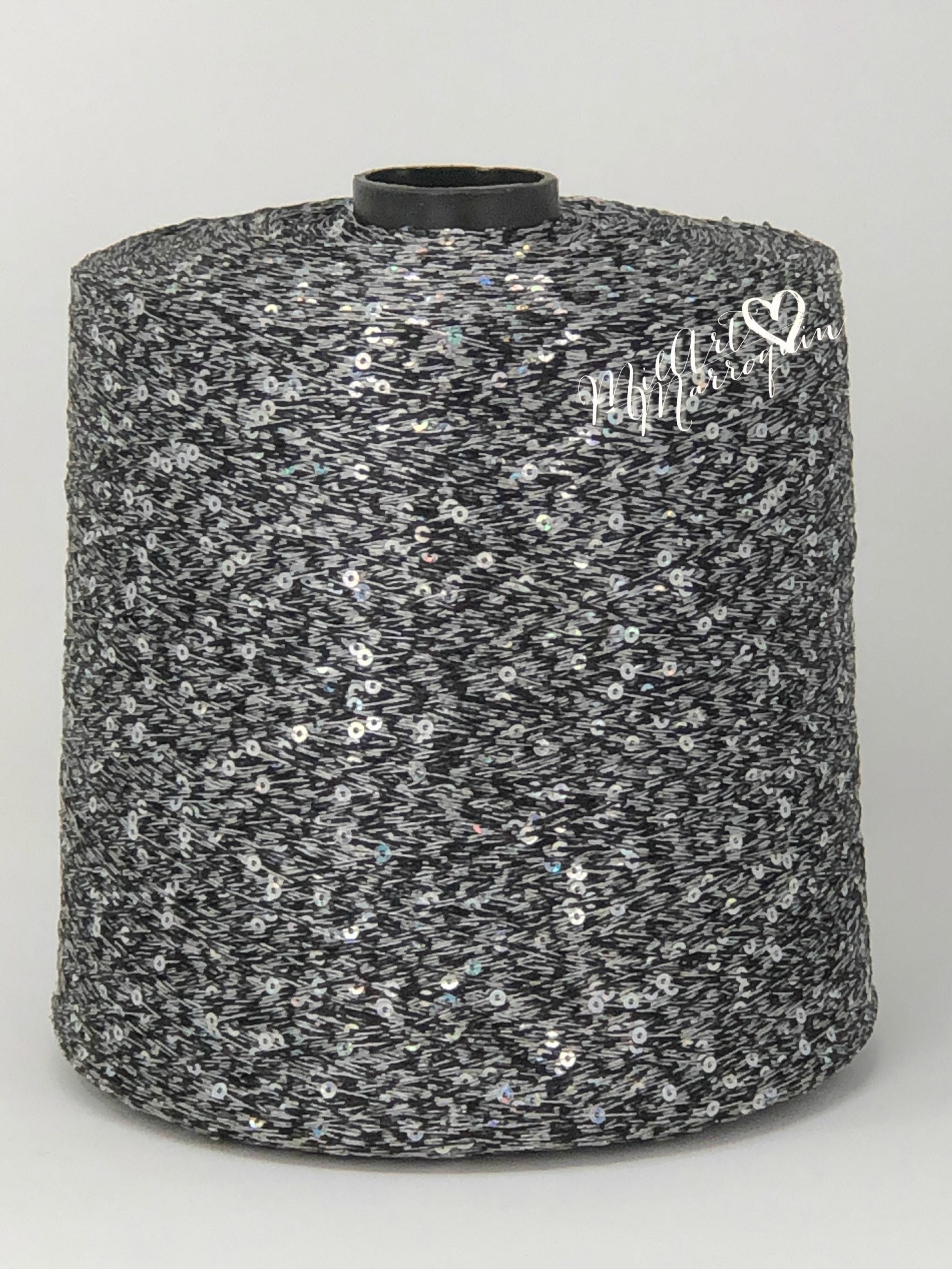 LENTEJUELA YARN #2885 GRIS NEGRO 100g