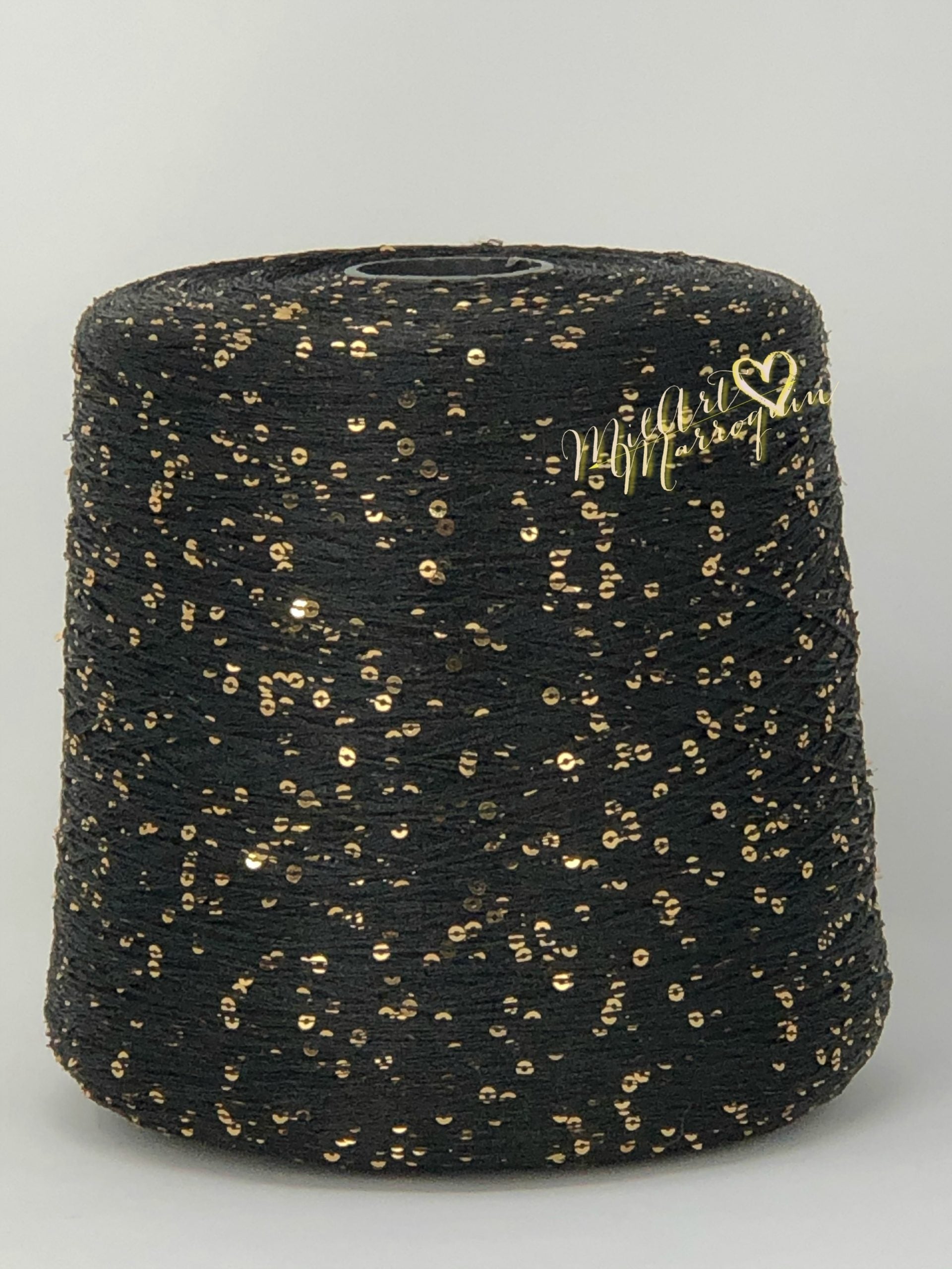 LENTEJUELA YARN #2890 NEGRO ORO 100g