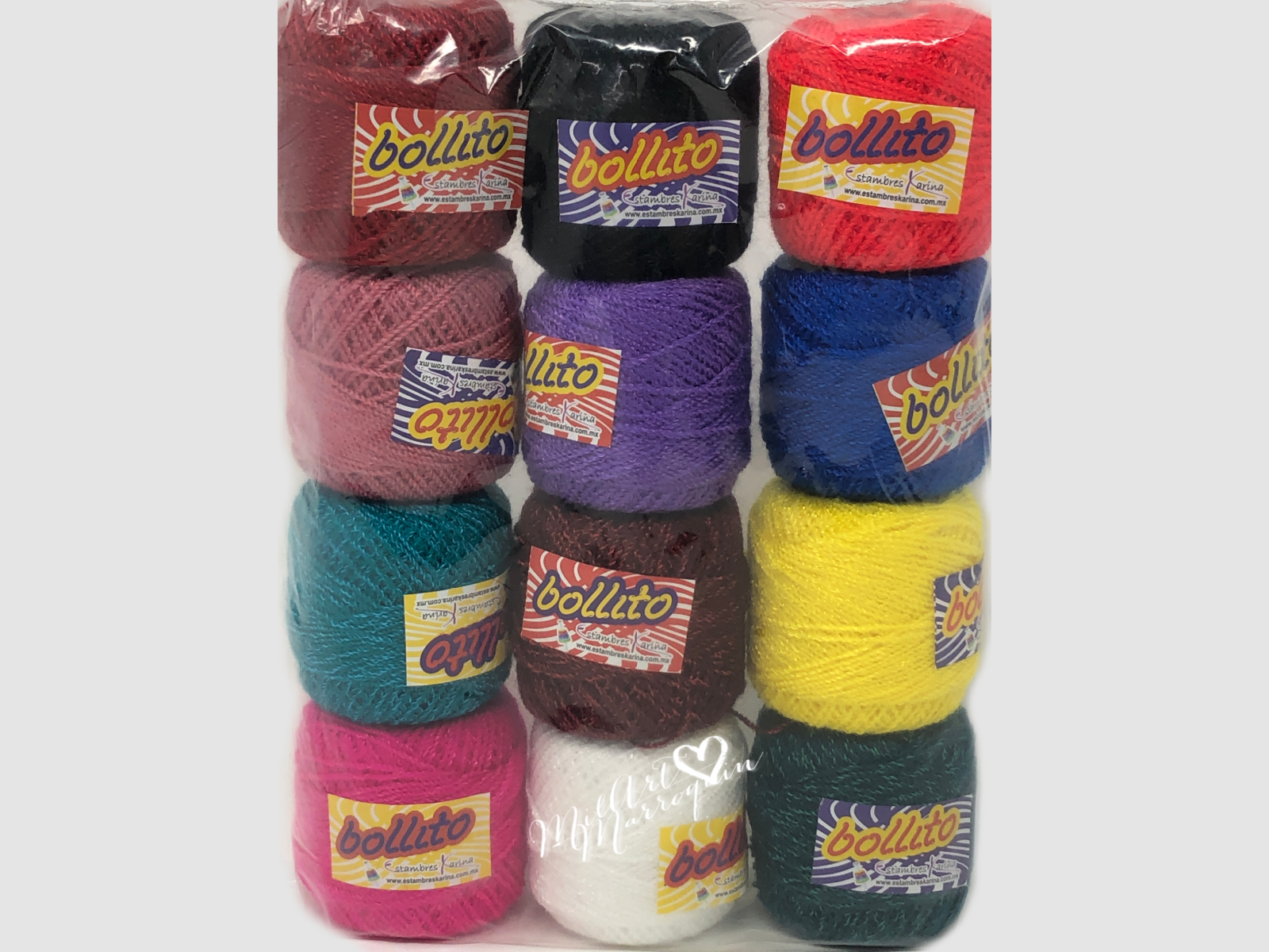 BOLITAS DE HILO CRISTAL PARA BORDAR 12 DE 10G SIN CONO