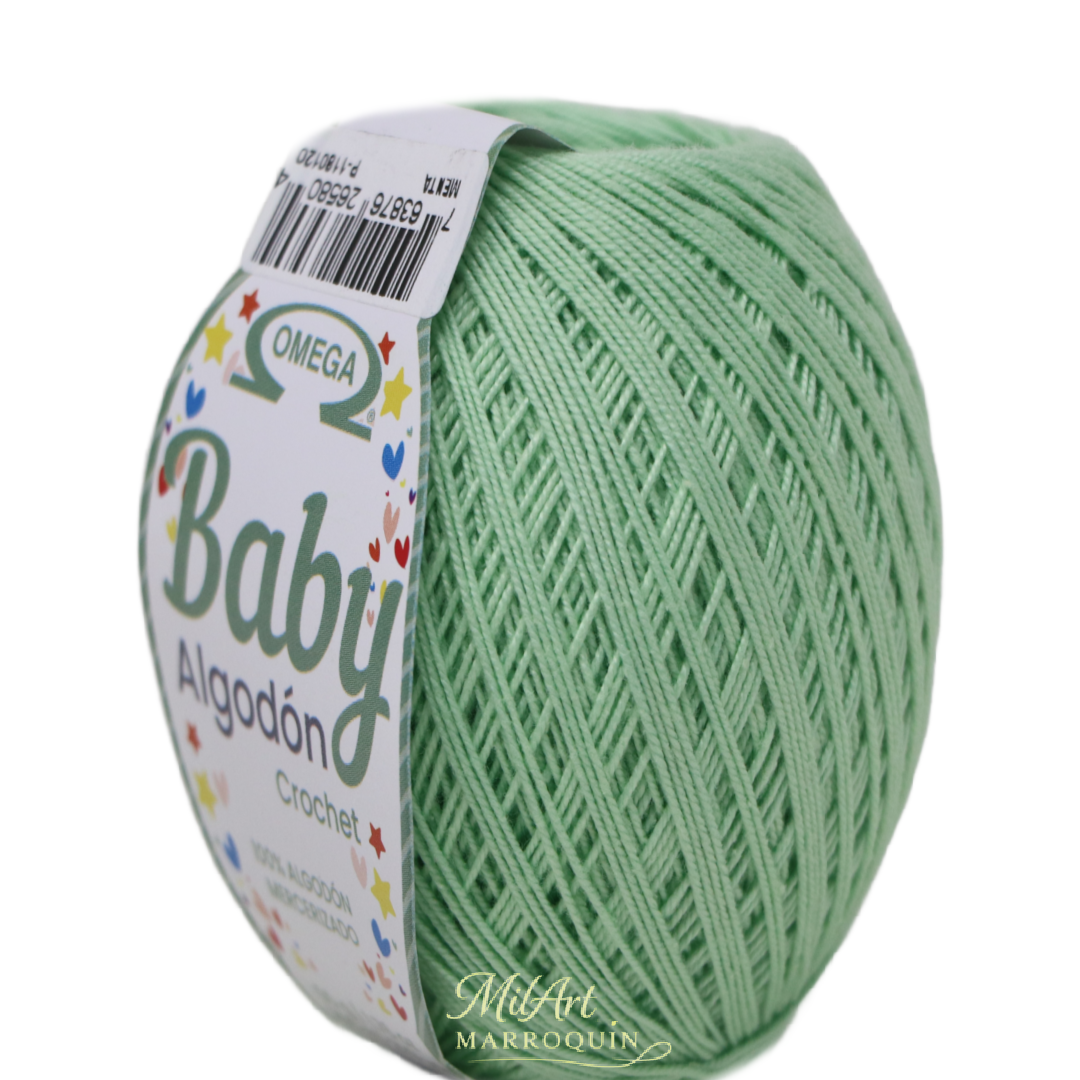 BABY ALGODON OMEGA MENTA #80  50G