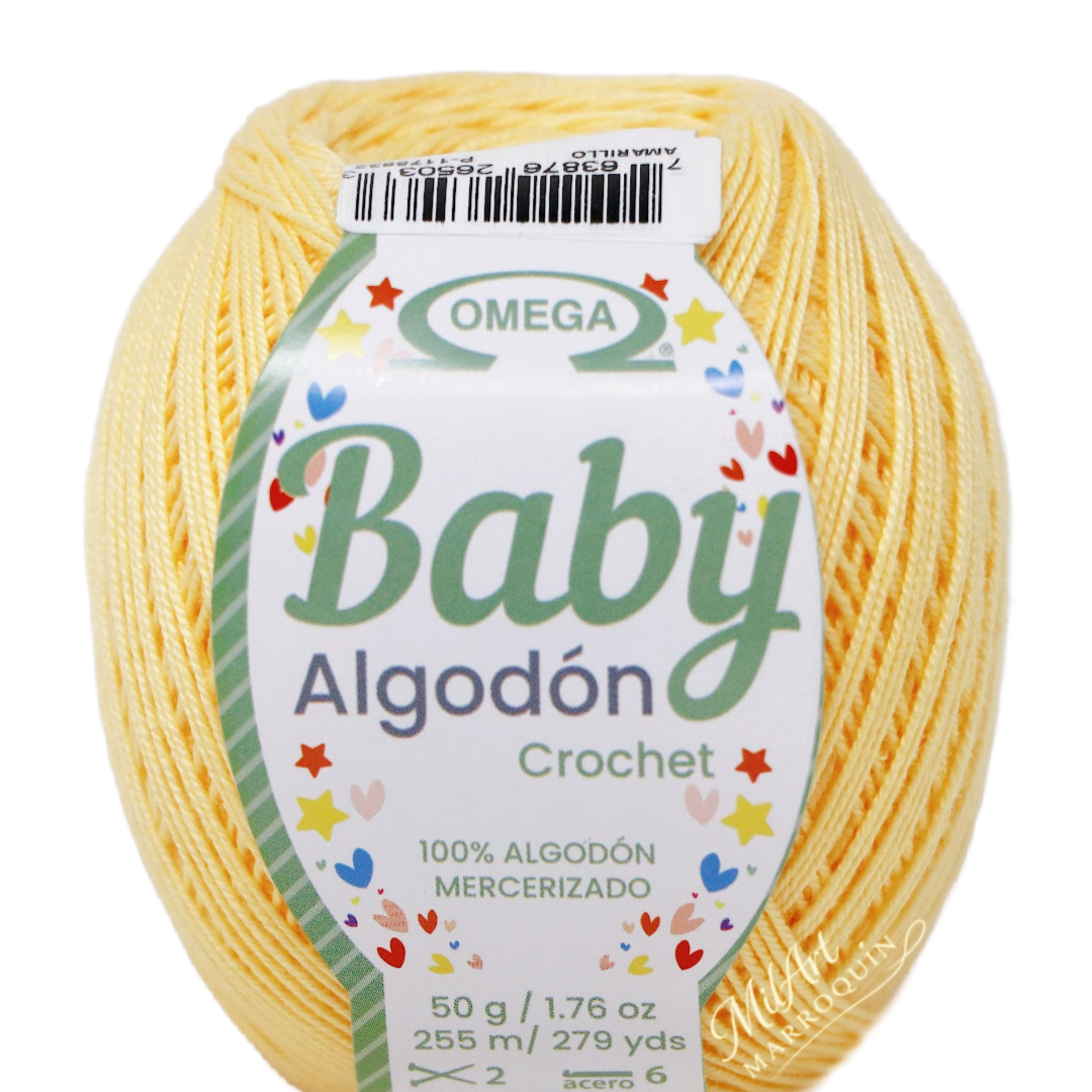 BABY ALGODON OMEGA AMARILLO #03  50G