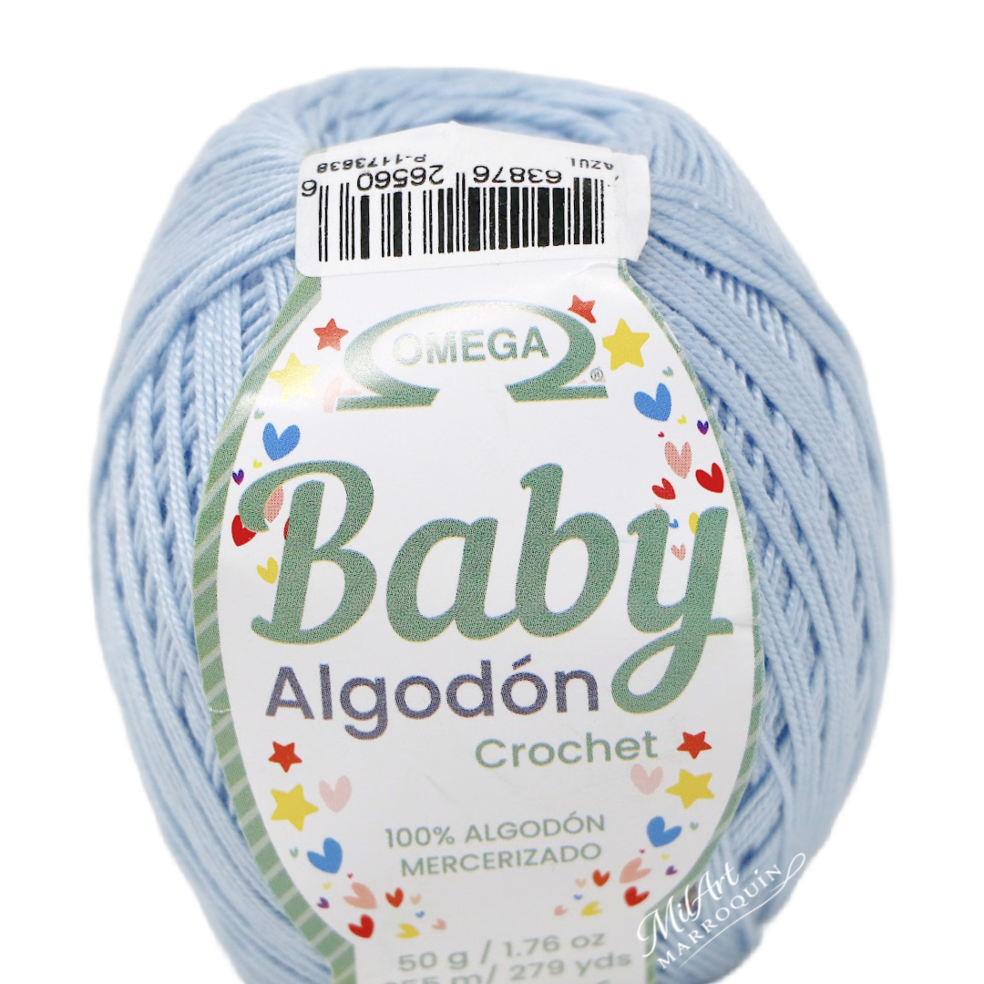 BABY ALGODON OMEGA AZUL #60 50G
