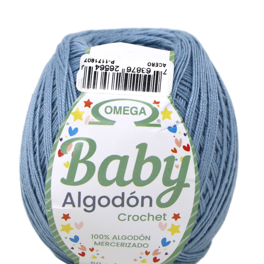 BABY ALGODON OMEGA ACERO #64  50G