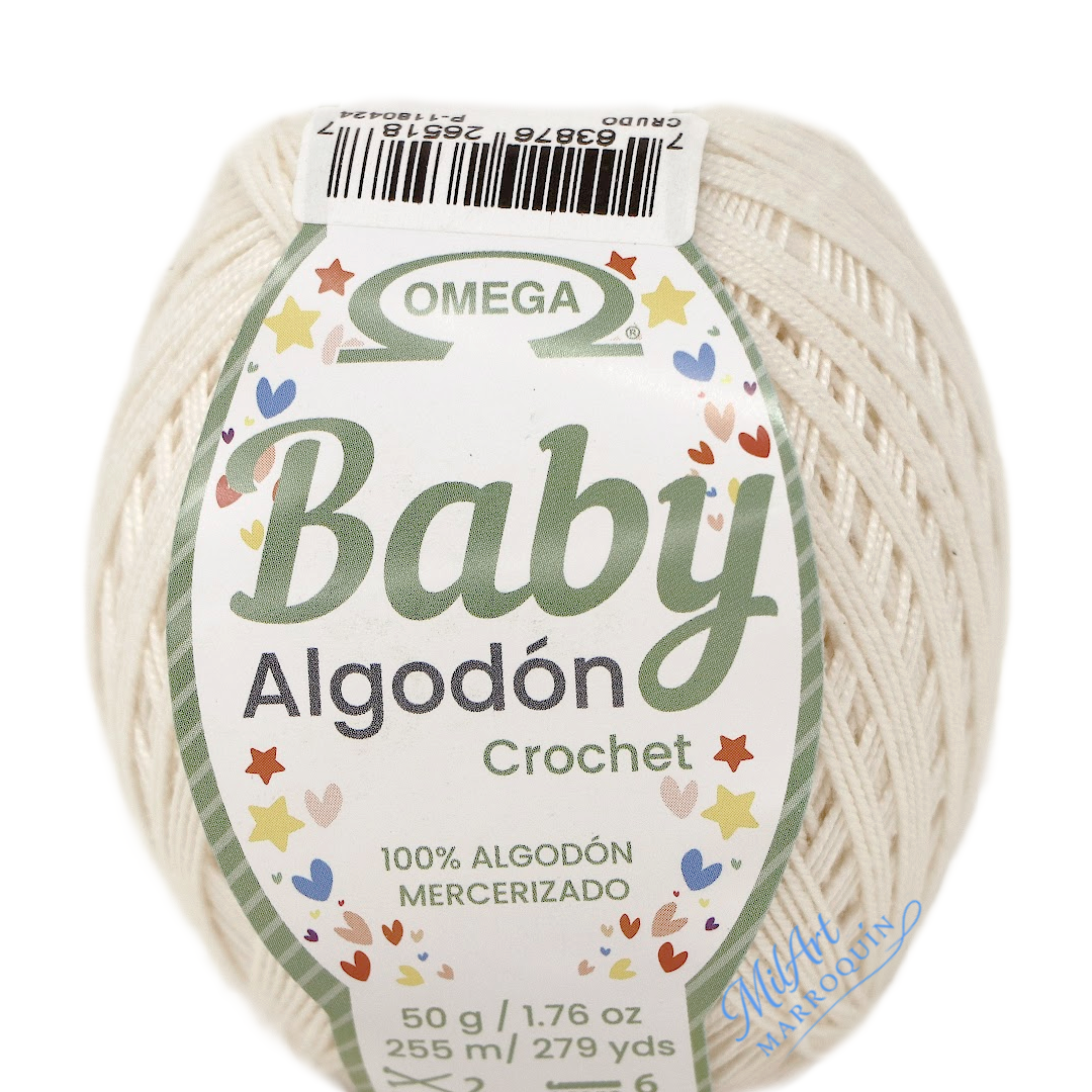 BABY ALGODON OMEGA CRUDO #18  50G