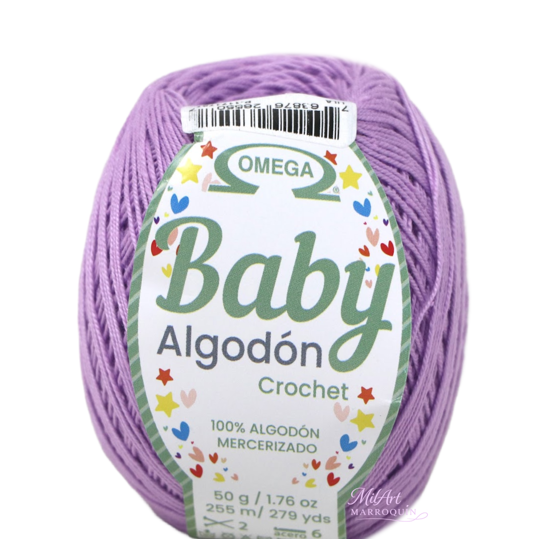 BABY ALGODON OMEGA LILA #50  50G
