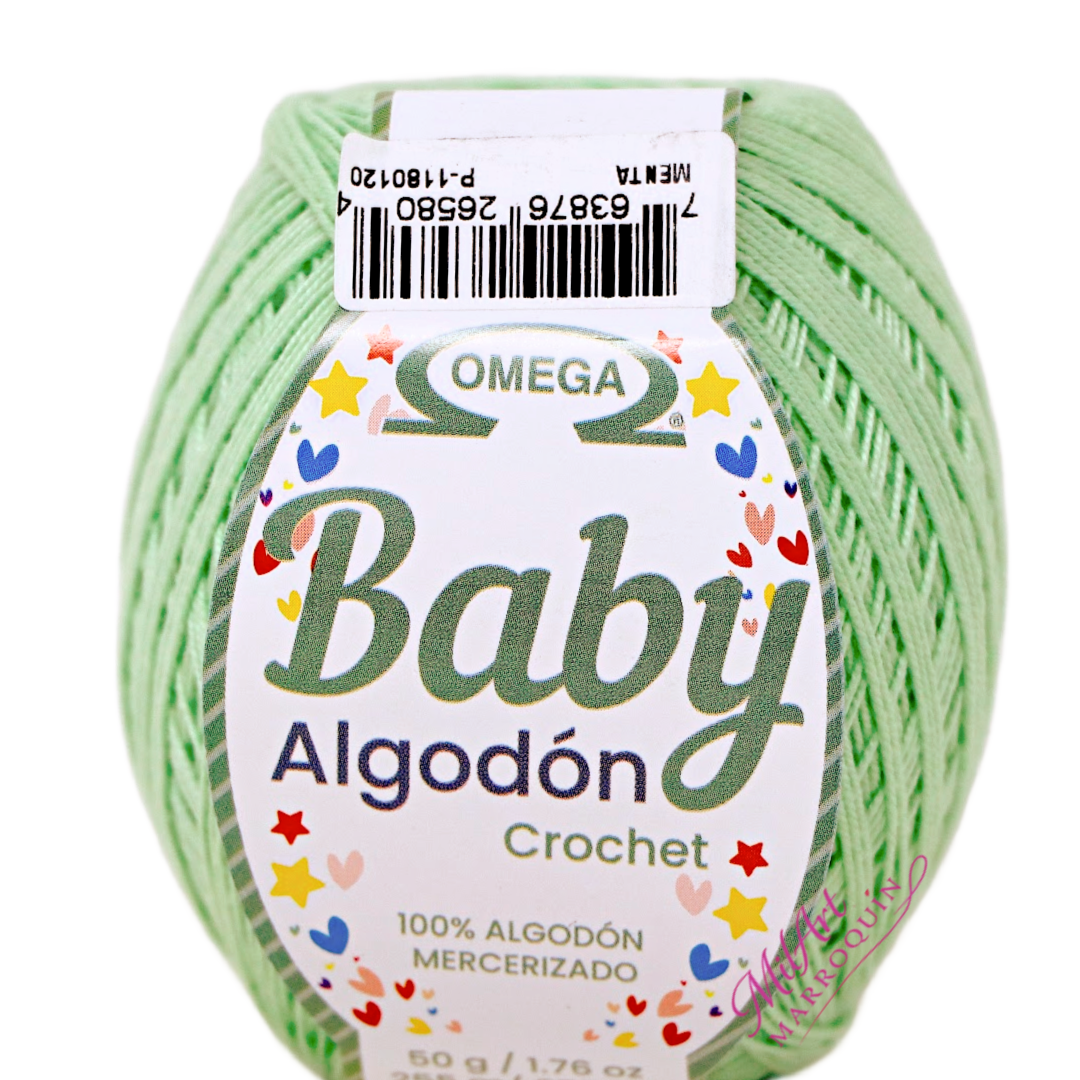 BABY ALGODON OMEGA MENTA #80  50G