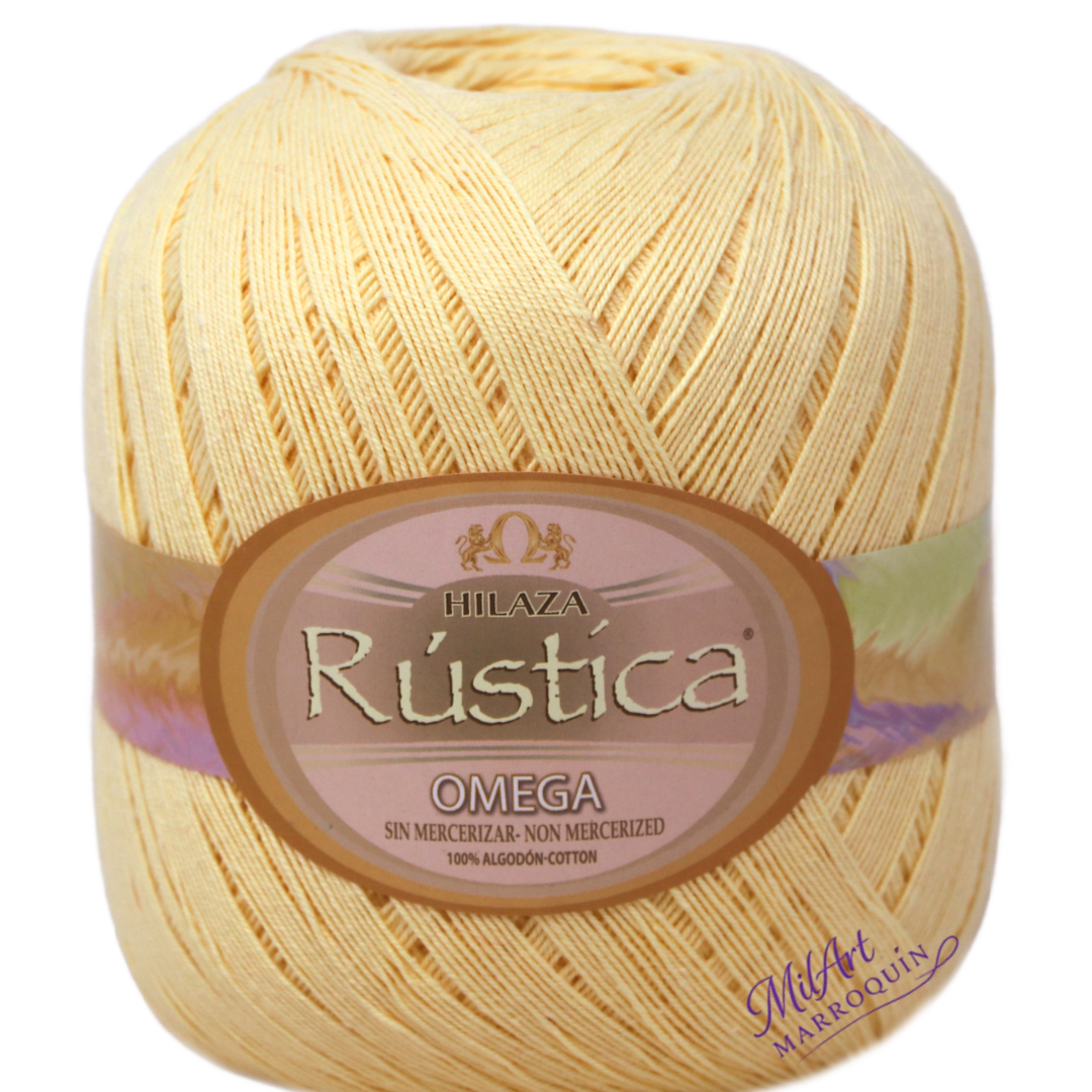 HILAZA RÚSTICA OMEGA AMARILLO BEBE #04  150G