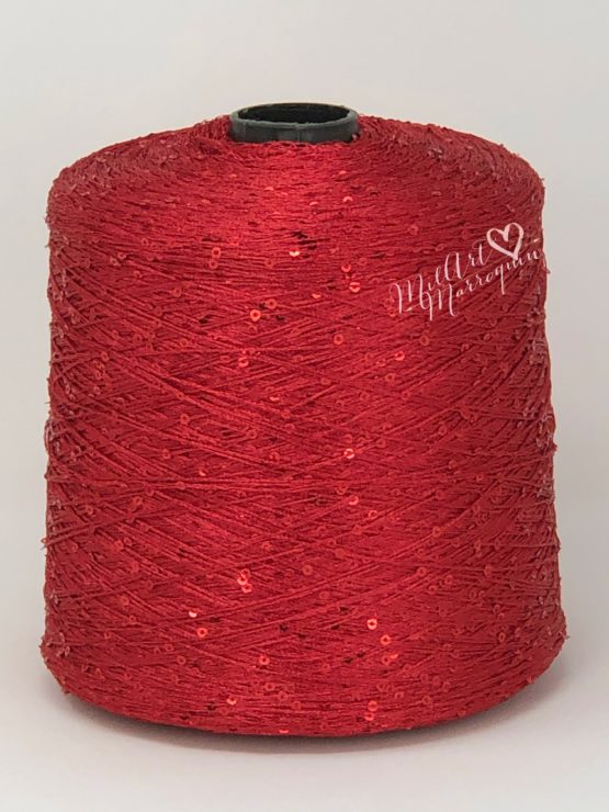 LENTEJUELA YARN #2905 ROJO FRESA